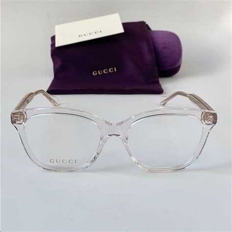 pink gucci eyeglasses|clear frame Gucci glasses.